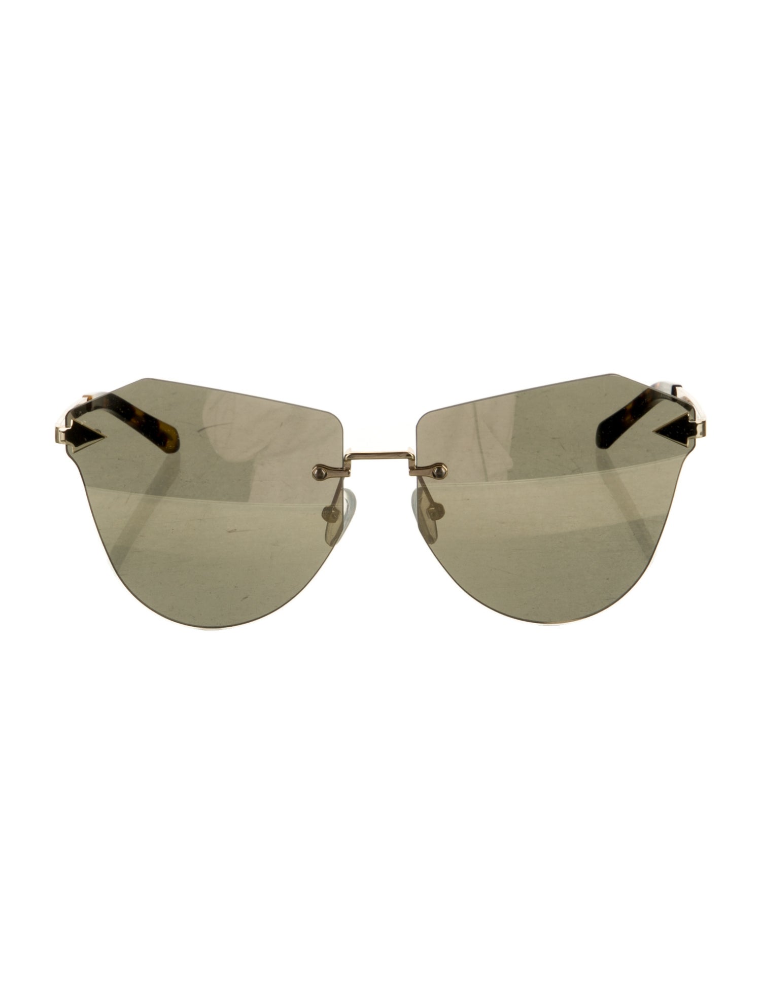 Karen Walker Cat-Eye Mirrored Sunglasses