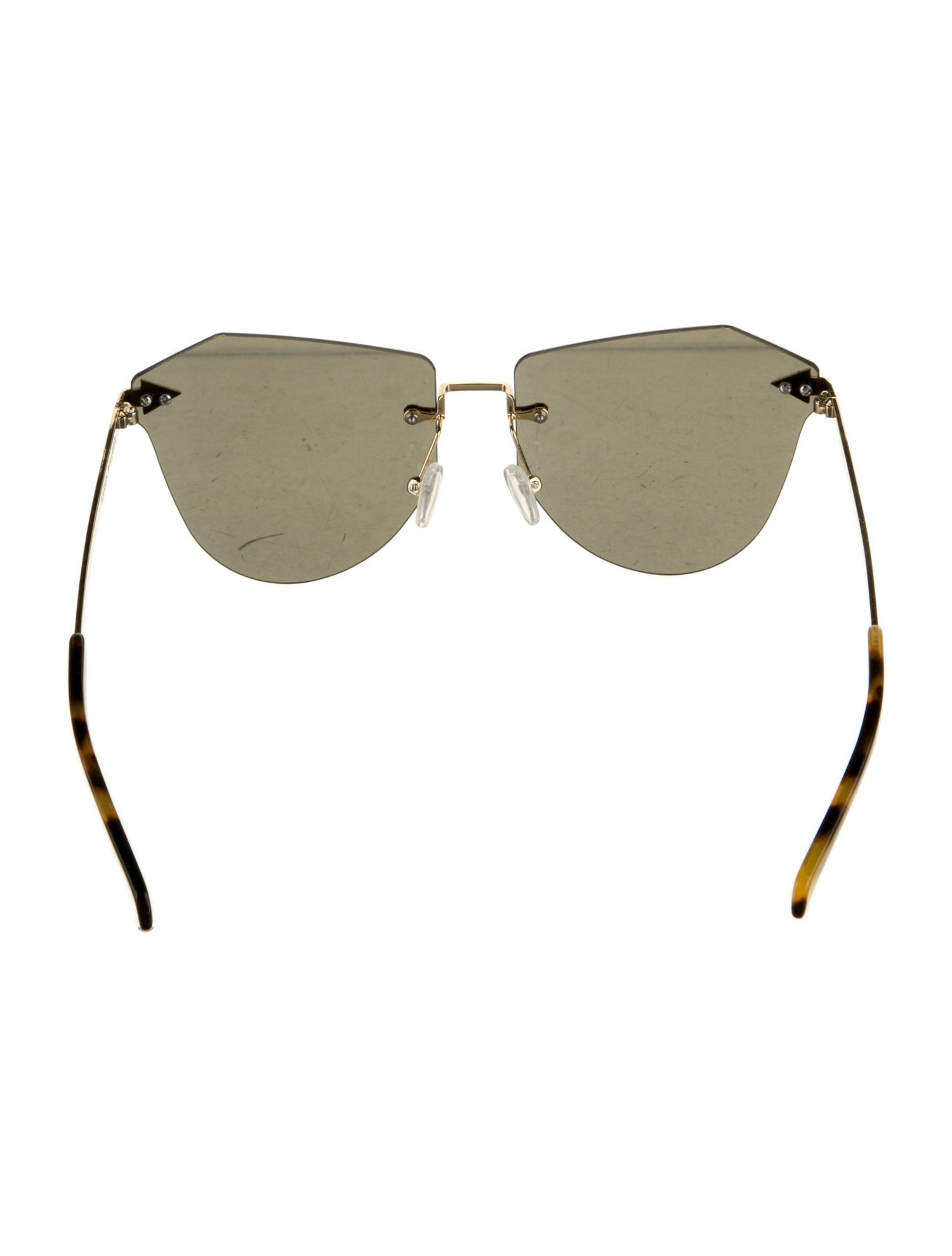 Karen Walker Cat-Eye Mirrored Sunglasses