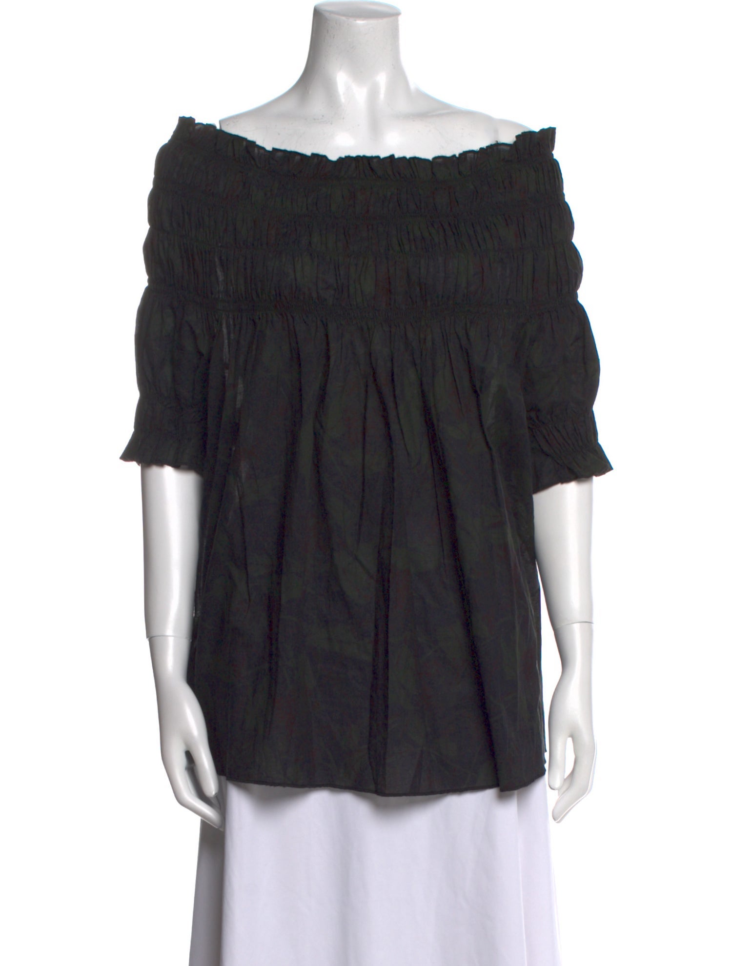 Karen Walker Off-The-Shoulder Short Sleeve Blouse