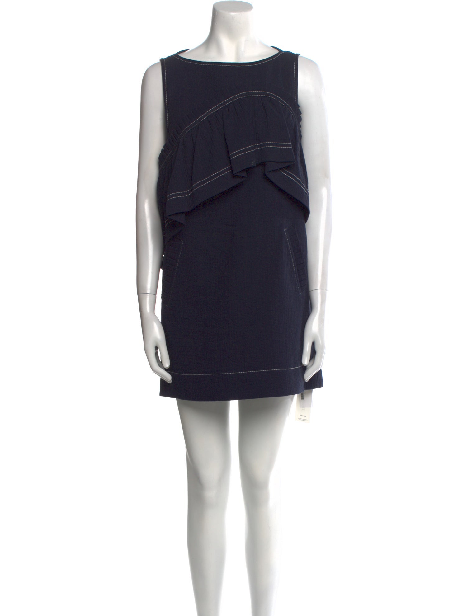 Karen Walker Bateau Neckline Mini Dress