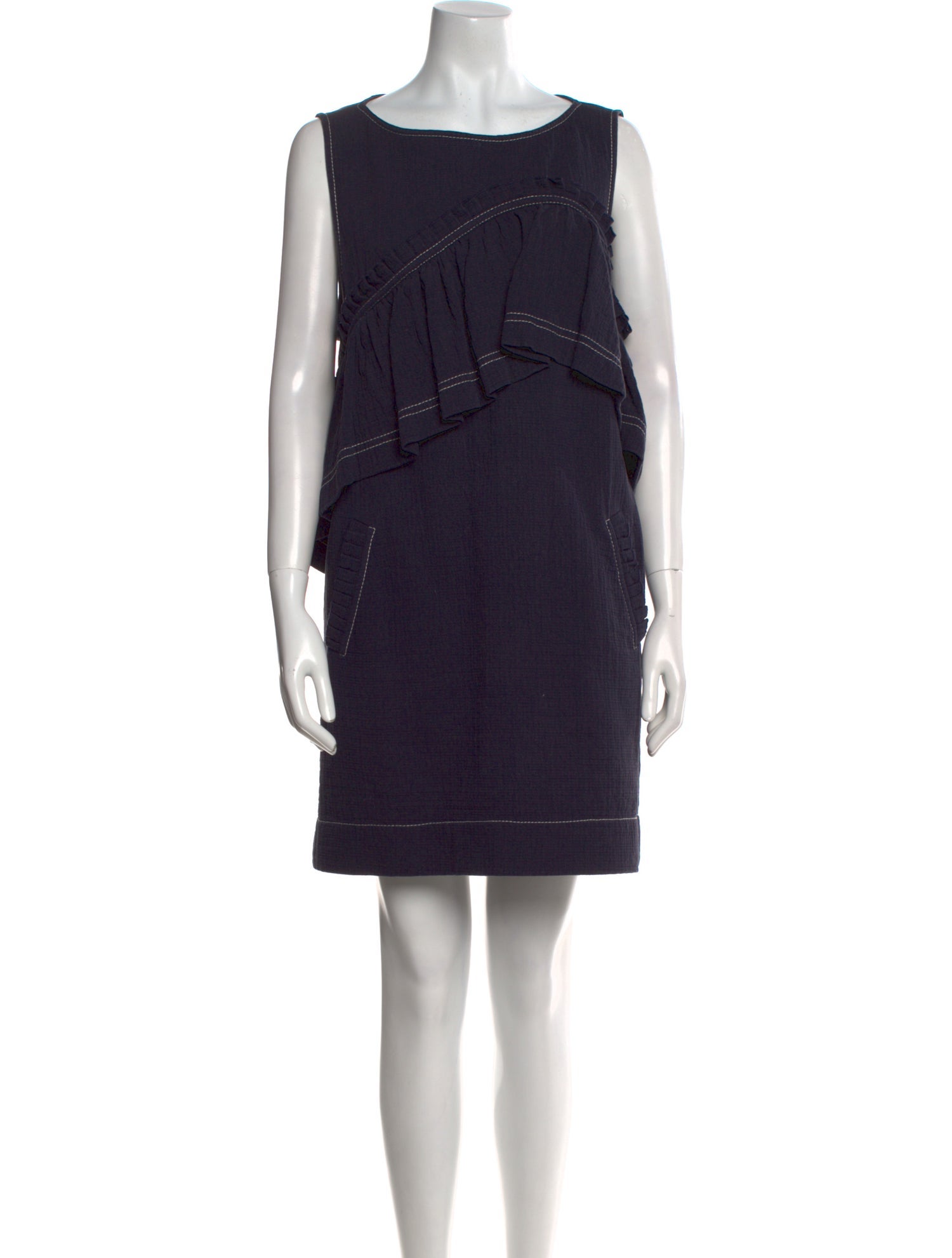 Karen Walker Bateau Neckline Mini Dress