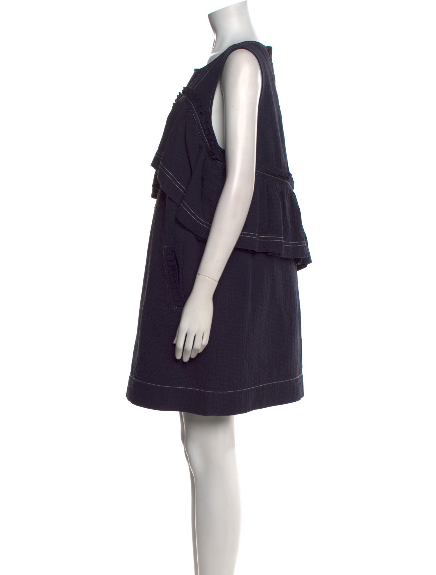 Karen Walker Bateau Neckline Mini Dress