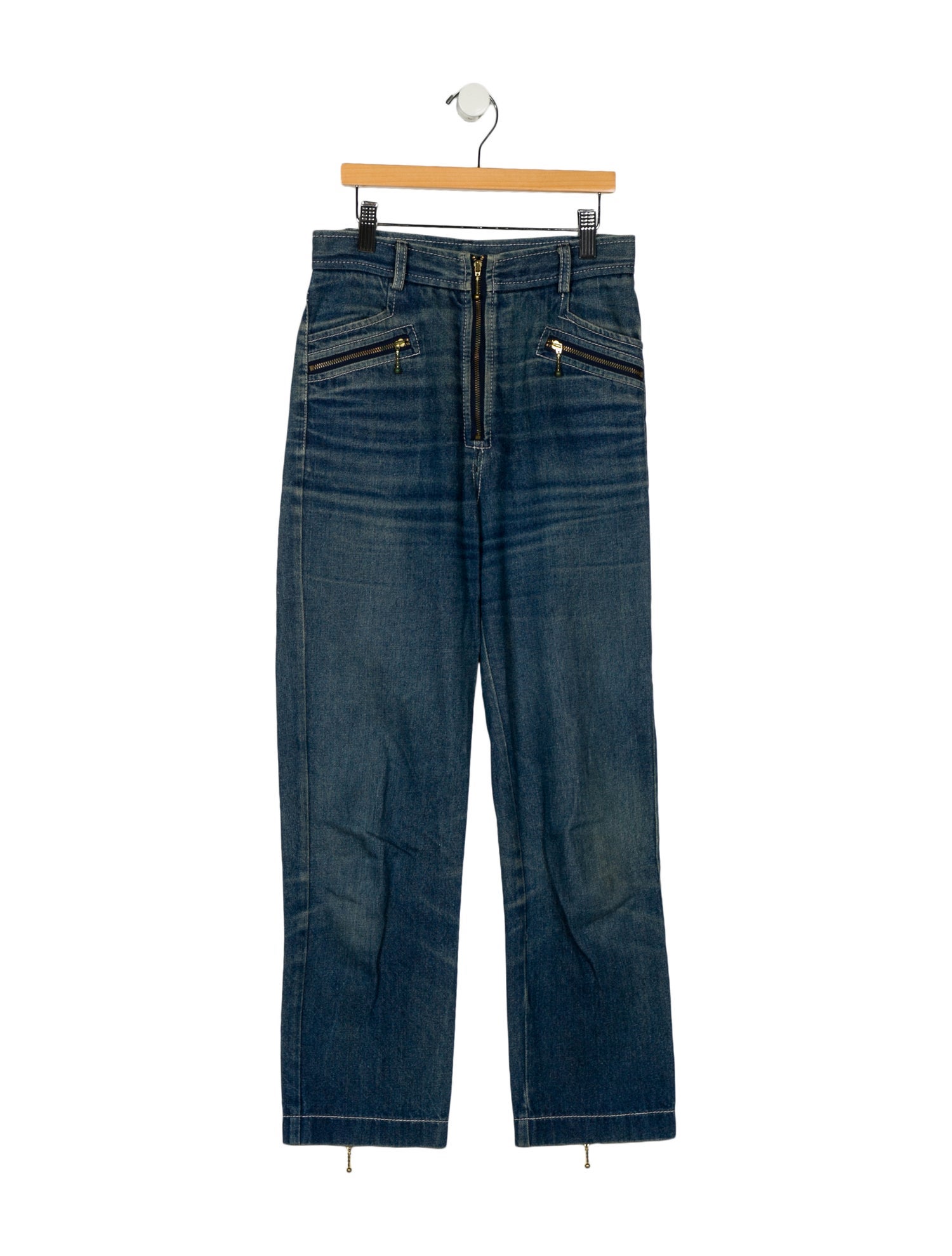 Karen Walker High-Rise Straight Leg Jeans