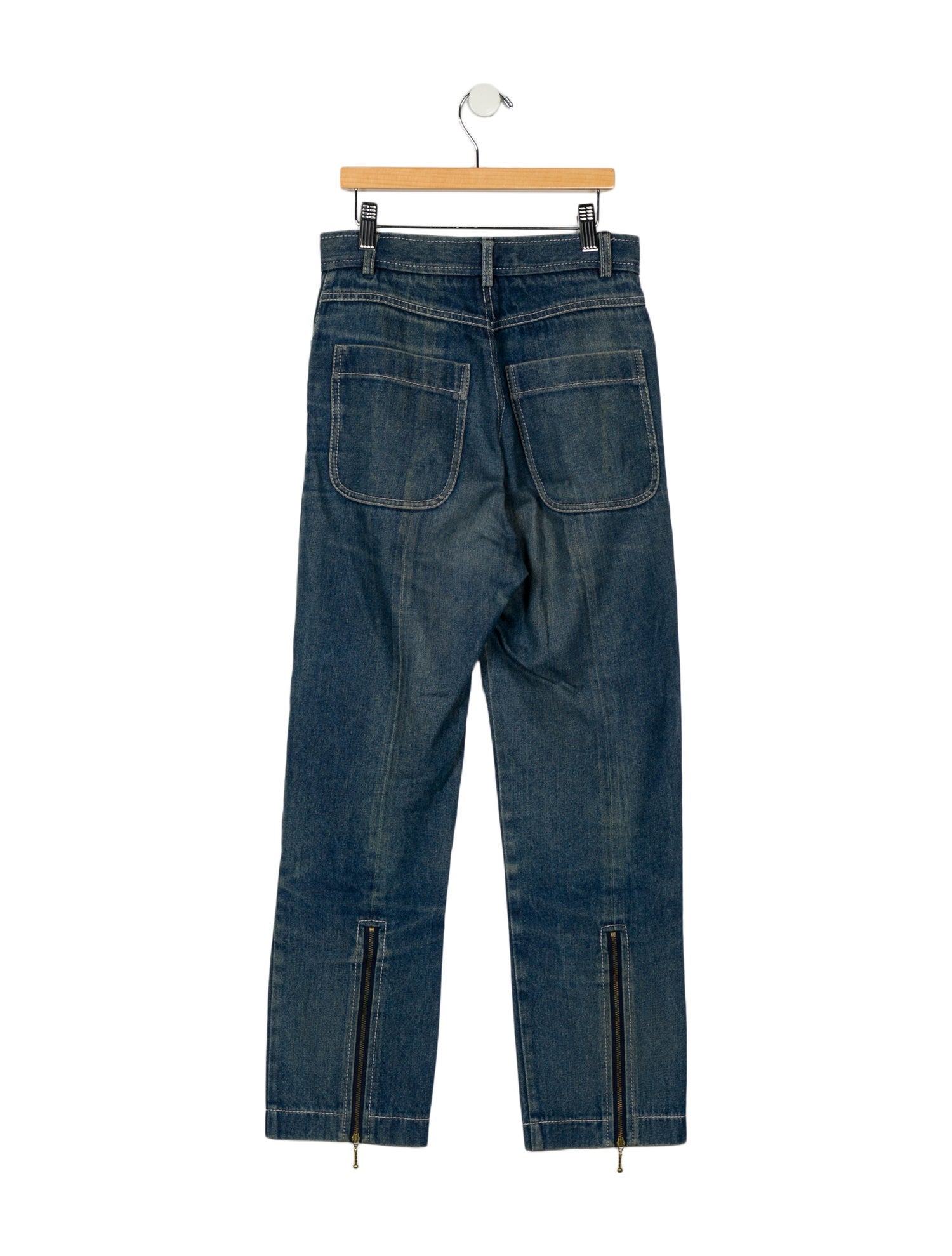 Karen Walker High-Rise Straight Leg Jeans