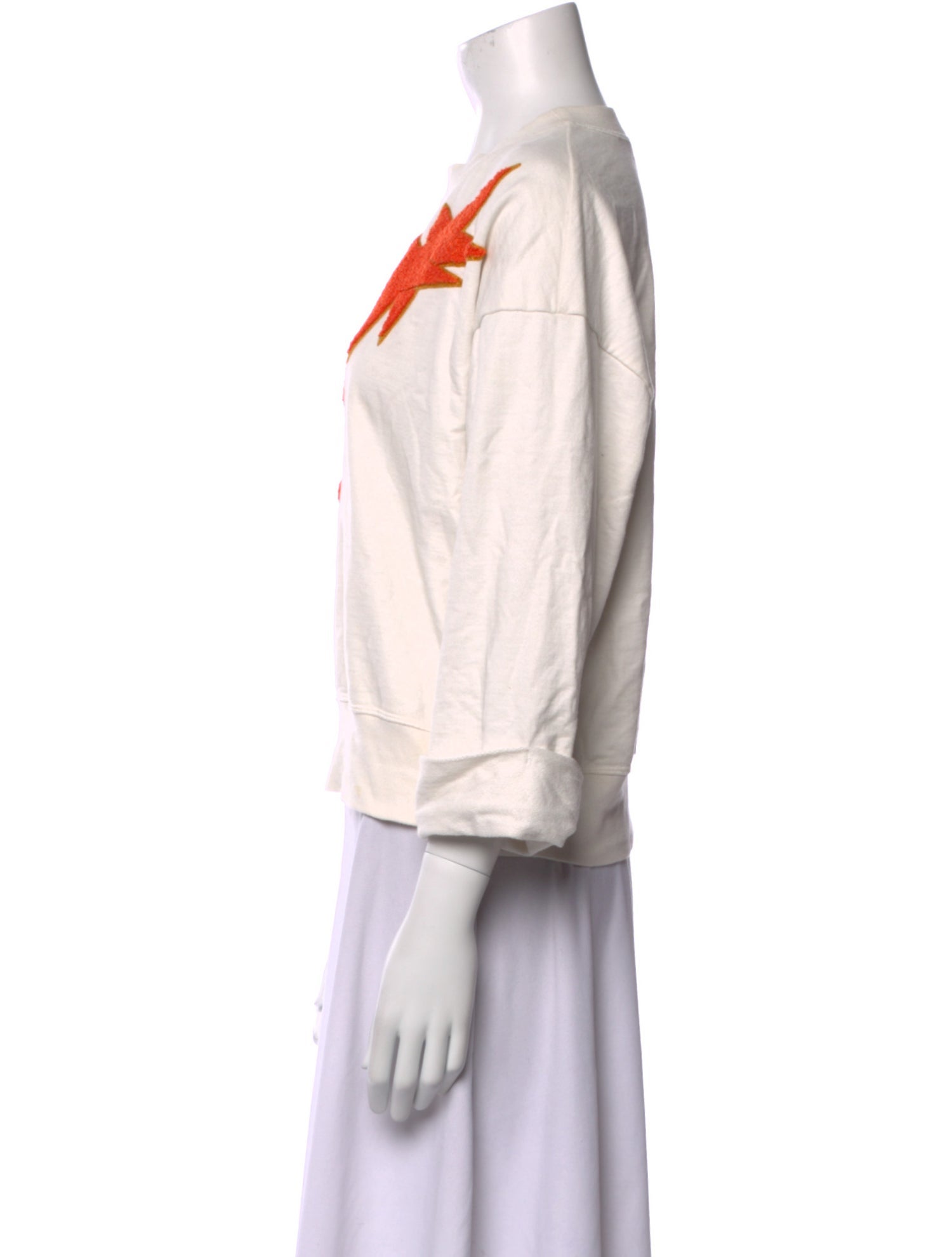 Karen Walker Graphic Print Scoop Neck Sweatshirt