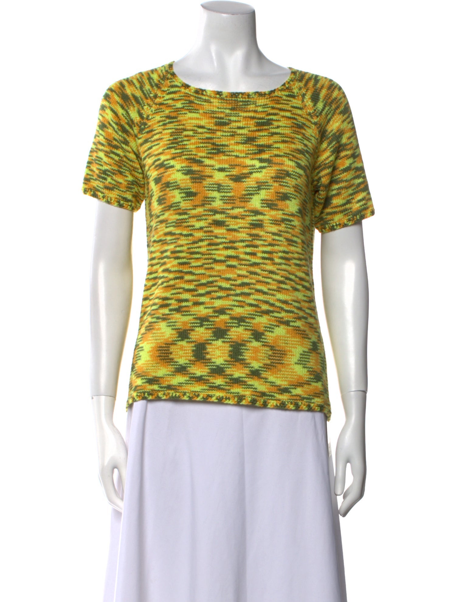 Karen Walker Printed Scoop Neck Sweater