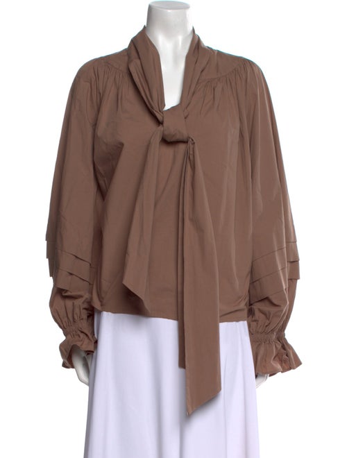 Karen Walker V-Neck Long Sleeve Blouse