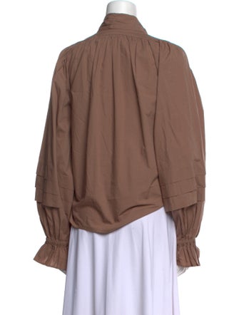 Karen Walker V-Neck Long Sleeve Blouse