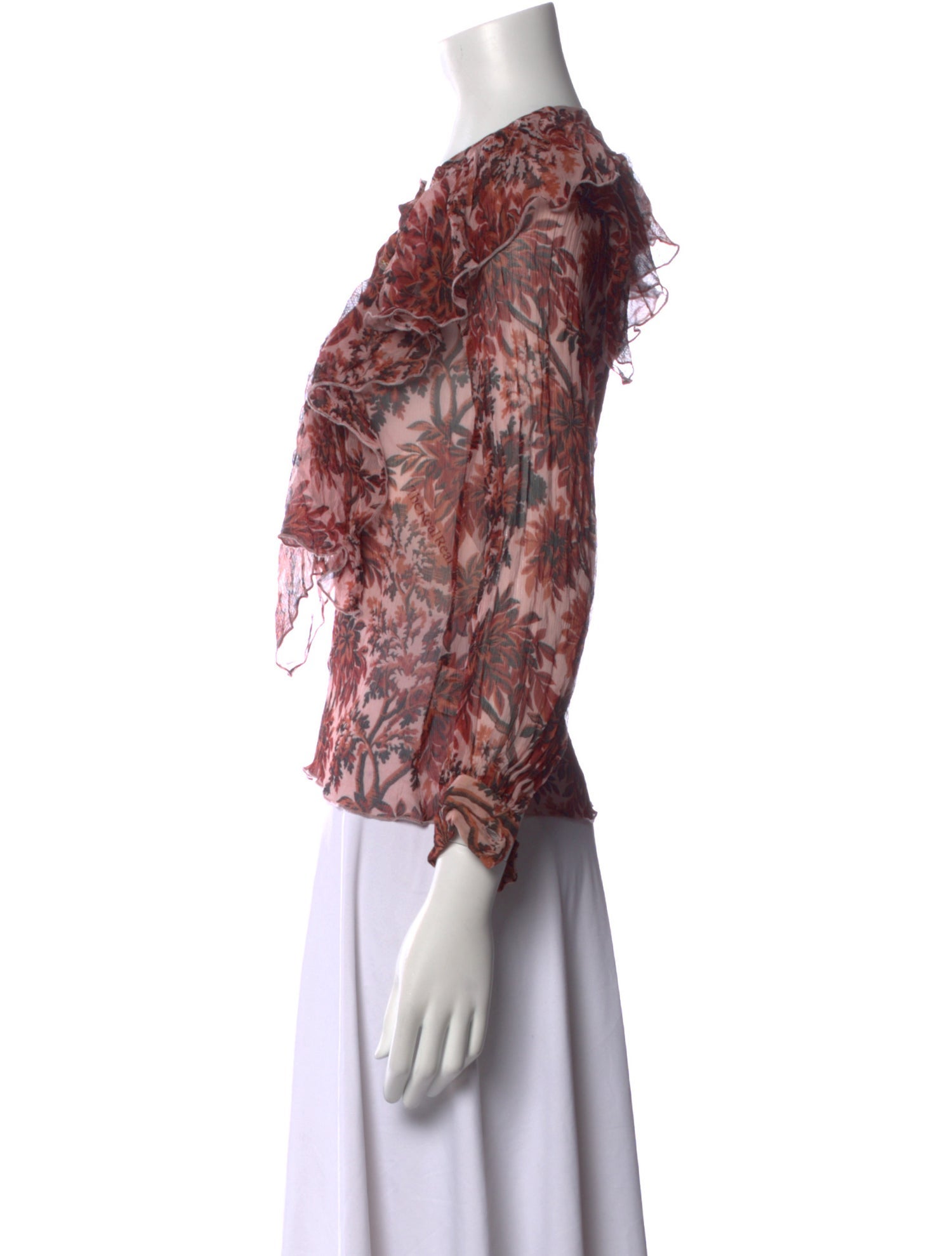 Karen Walker Silk Printed Blouse