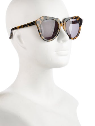 Karen Walker Cat-Eye Mirrored Sunglasses