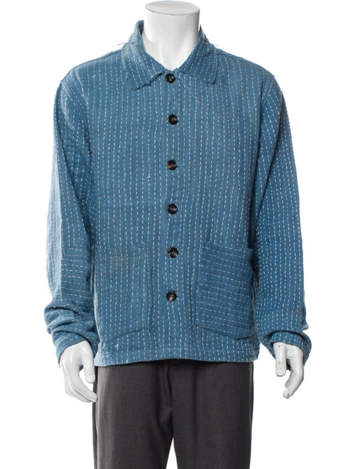 Kartik Research Striped Denim Jacket