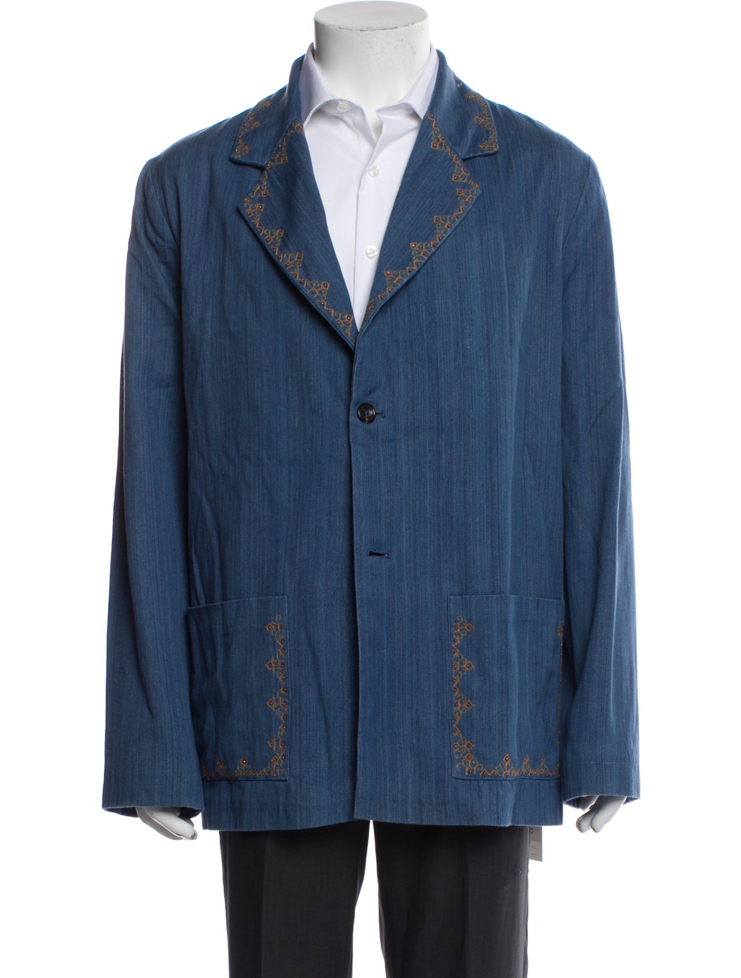 Kartik Research Embroidered Accent Blazer