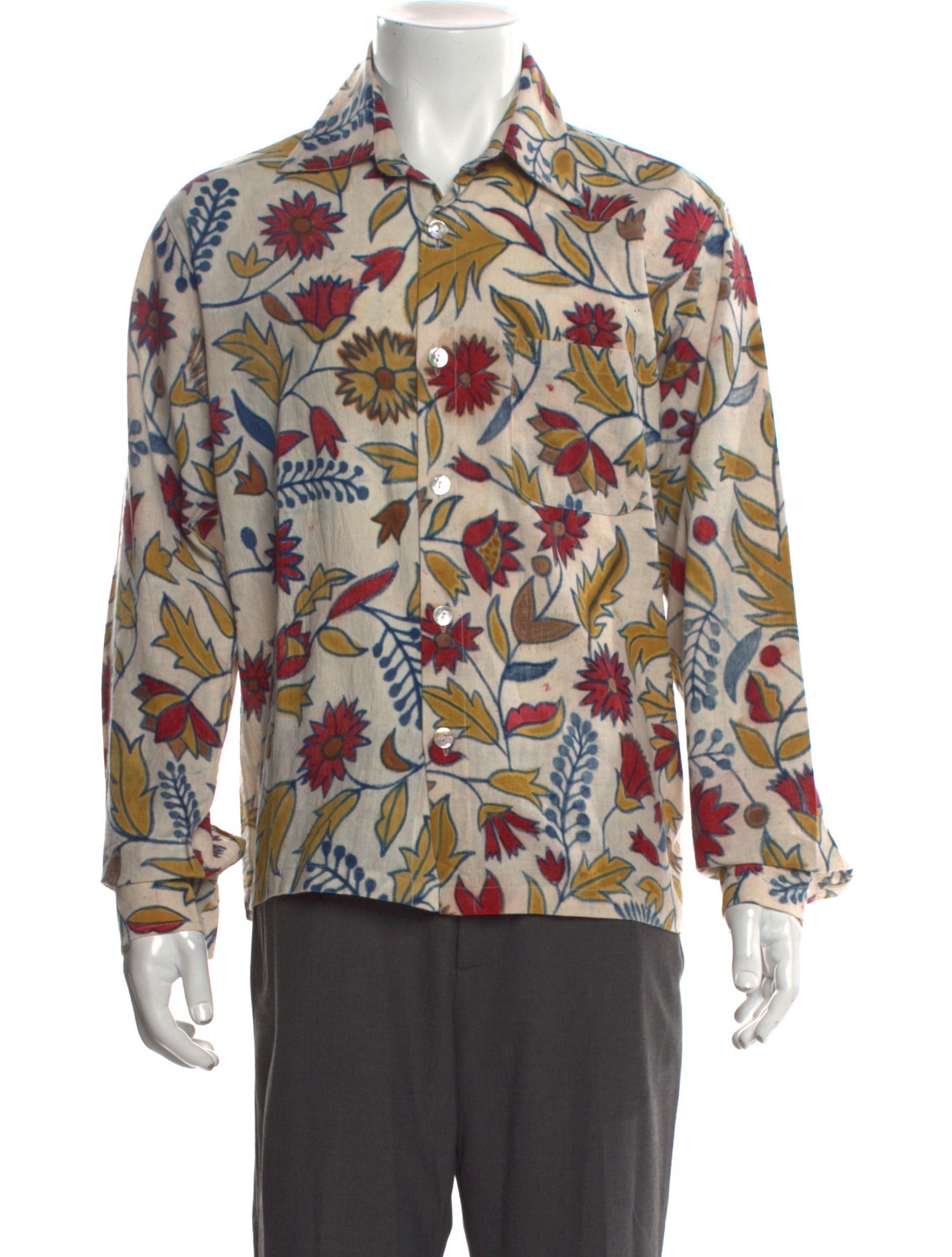 Kartik Research Floral Print Long Sleeve Shirt