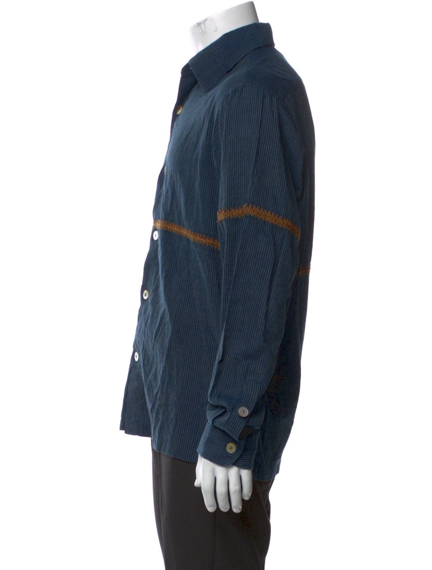 Kartik Research Striped Long Sleeve Dress Shirt