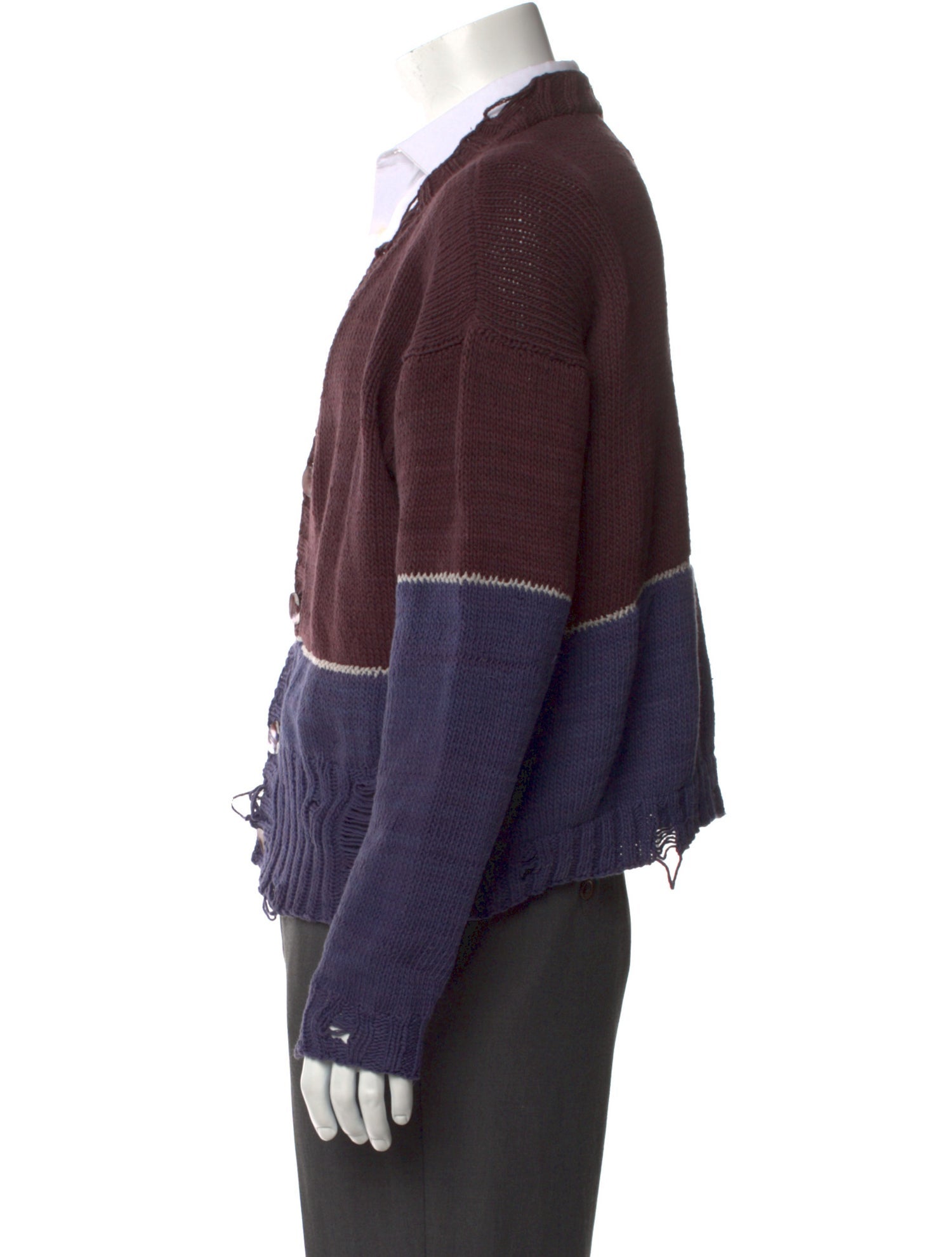 Kartik Research Colorblock Pattern V-Neck Cardigan w/ Tags