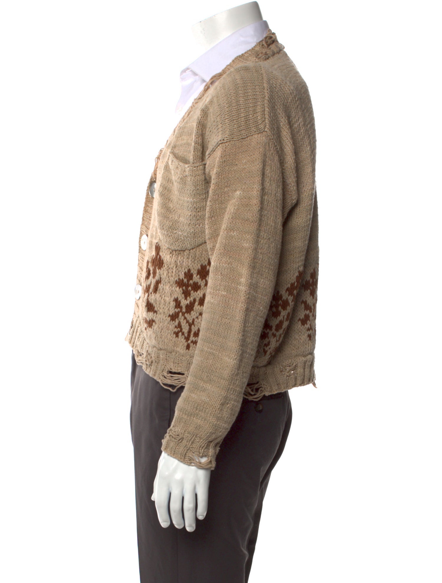 Kartik Research Printed V-Neck Cardigan w/ Tags