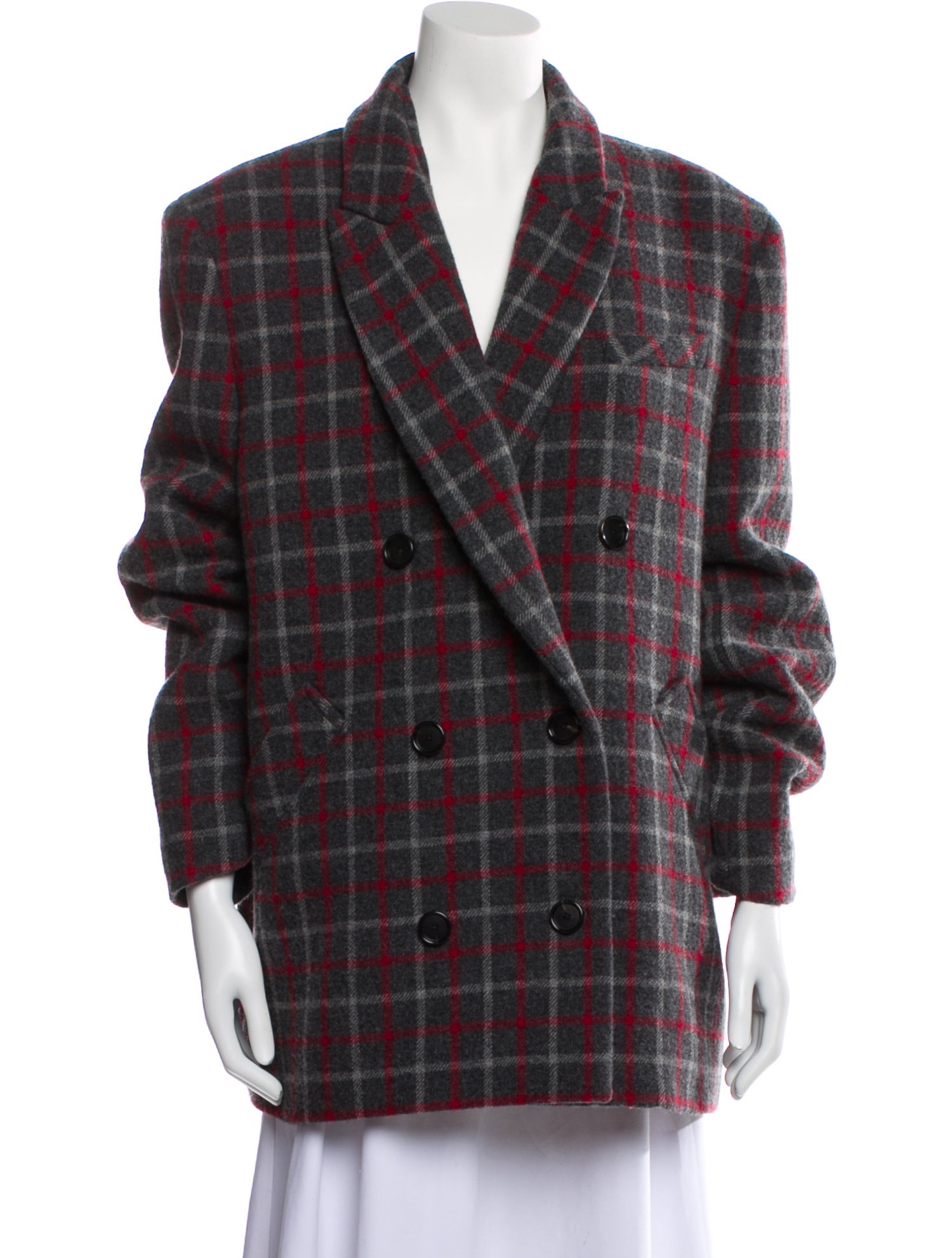 Kassl Wool Plaid Print Blazer w/ Tags