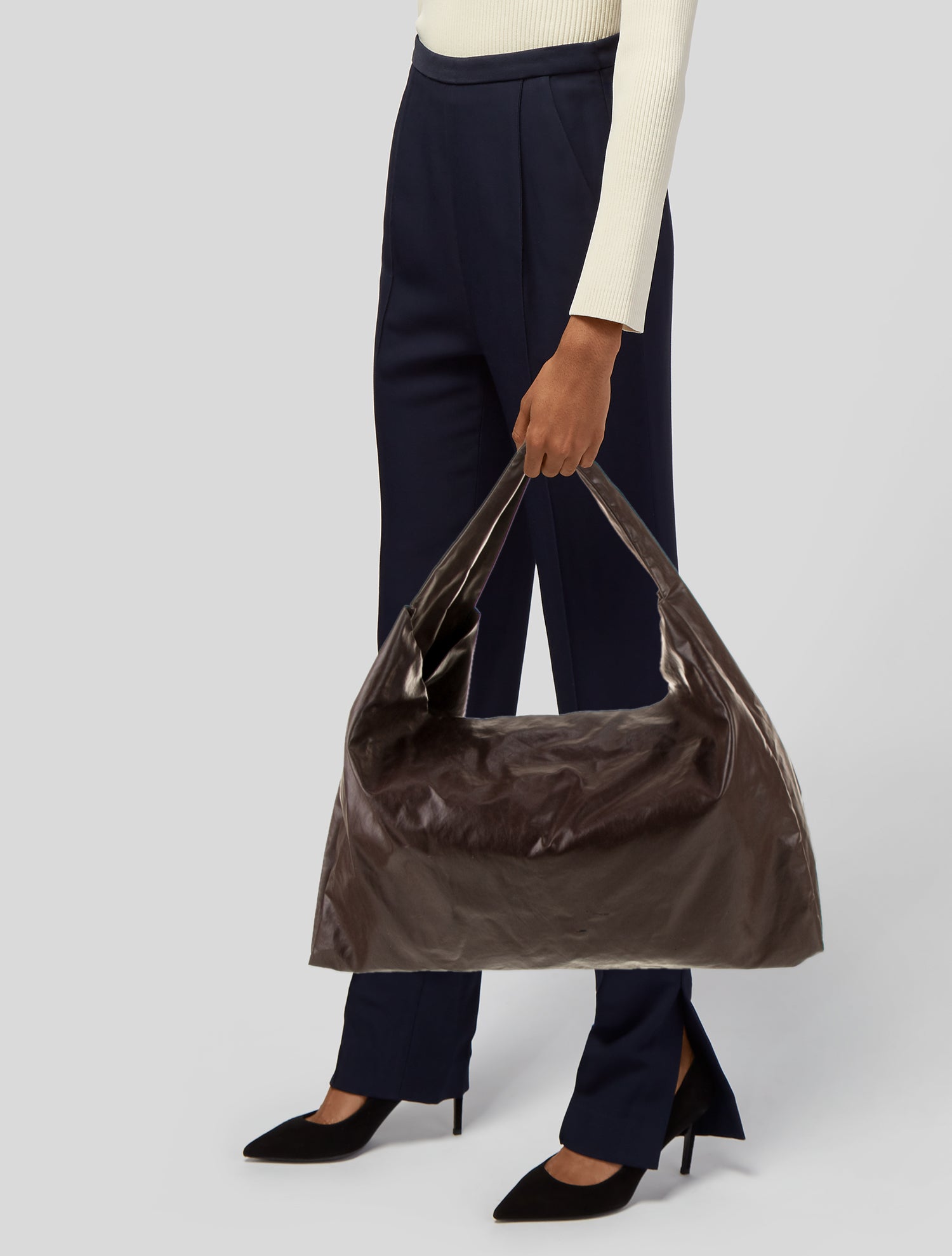 Kassl Vegetarian Leather Top Handle Bag