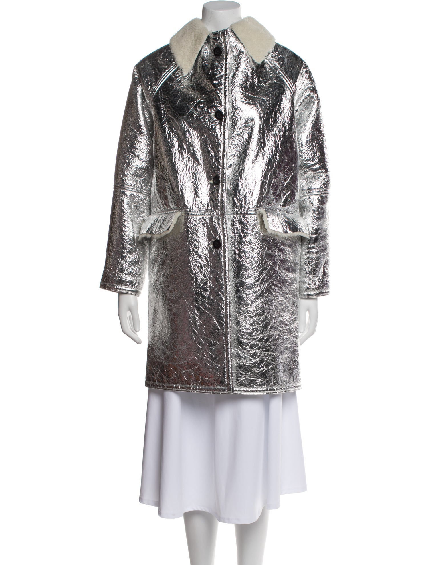 Kassl Leather Faux Fur Coat