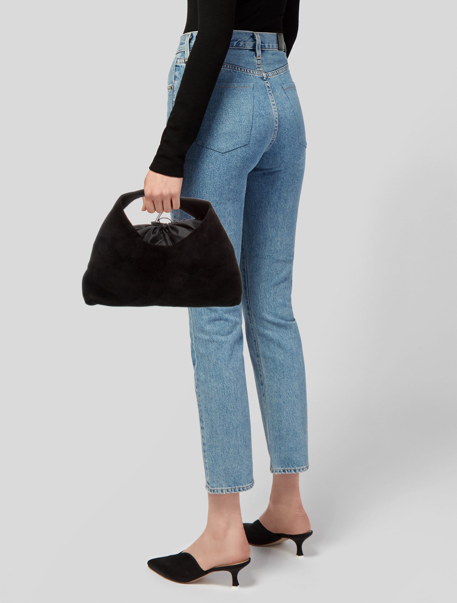 Kassl Suede Top Handle Bag