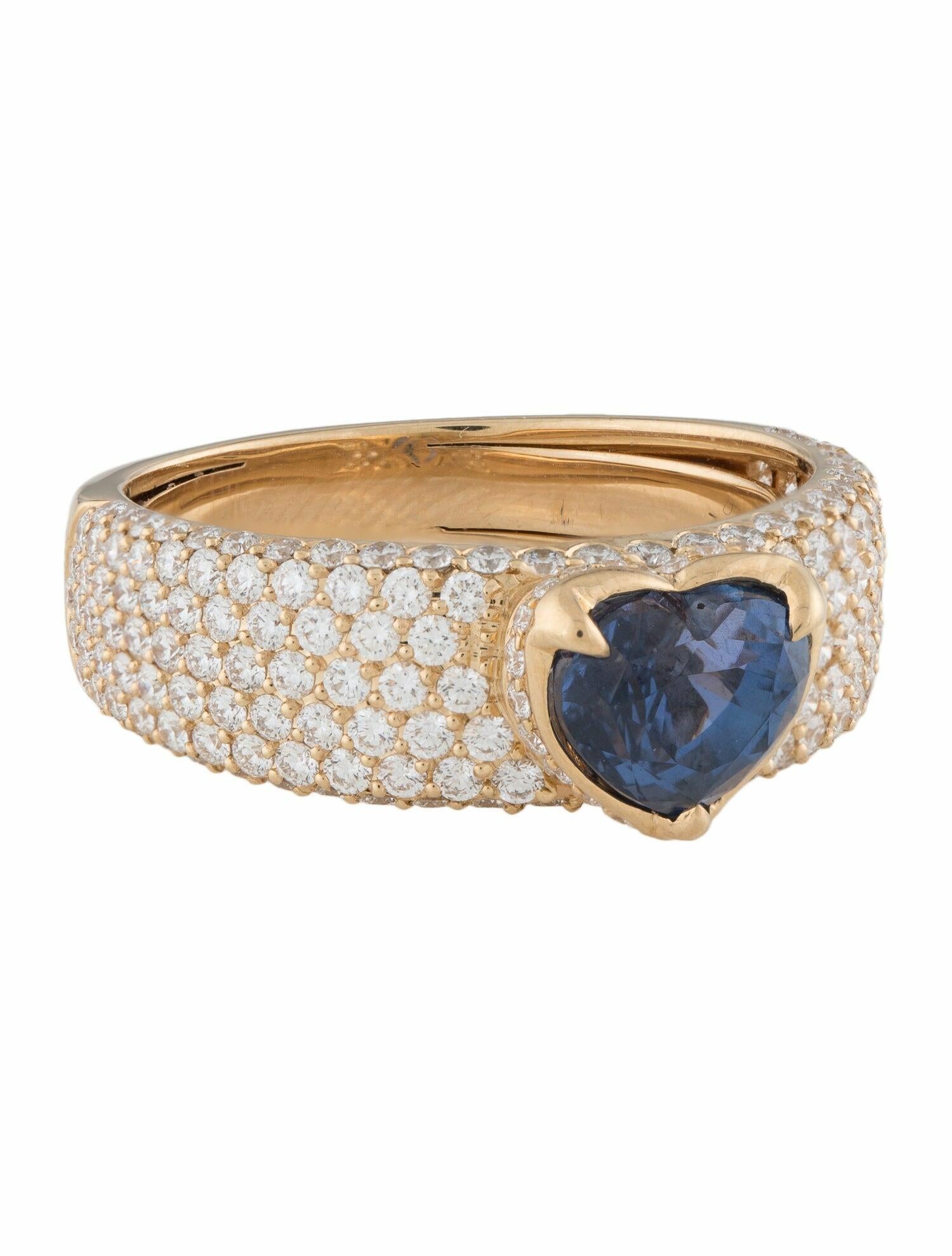 Kat Florence 18K Unheated Ceylon Sapphire & Diamond Cocktail Ring