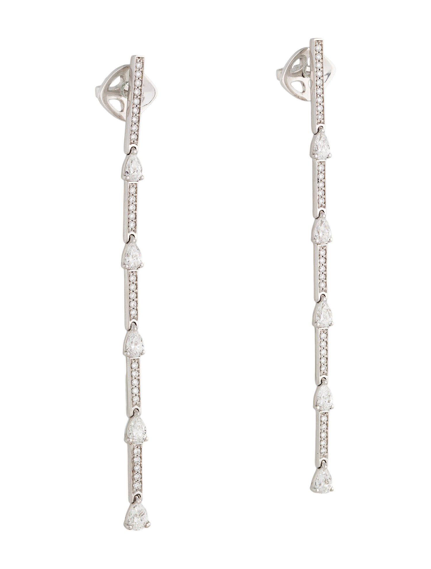 Kat Florence 18K 2.02ctw Diamond Sleek Drop Earrings