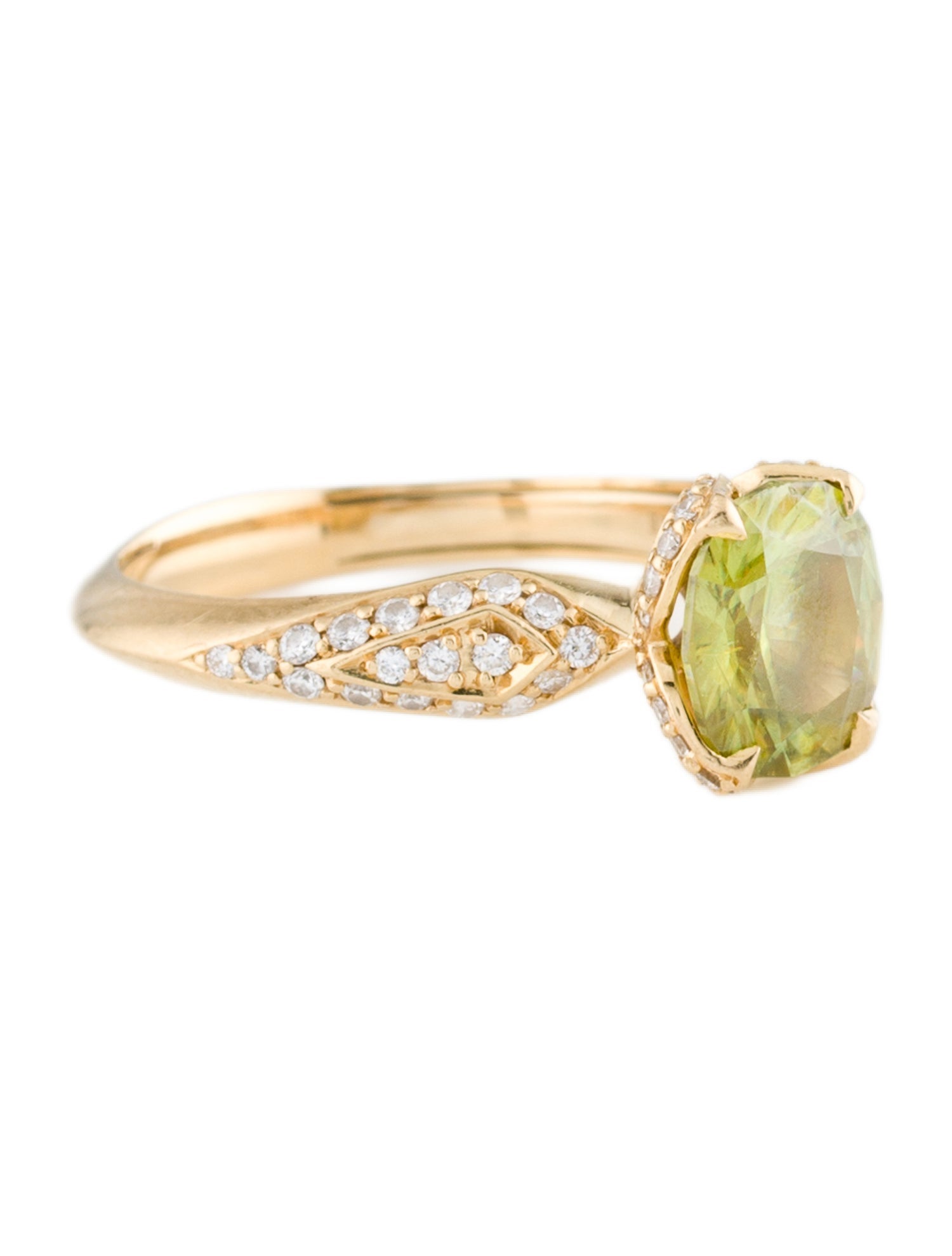 Kat Florence 18K 2.47ctw Sphene & Diamond Cocktail Ring