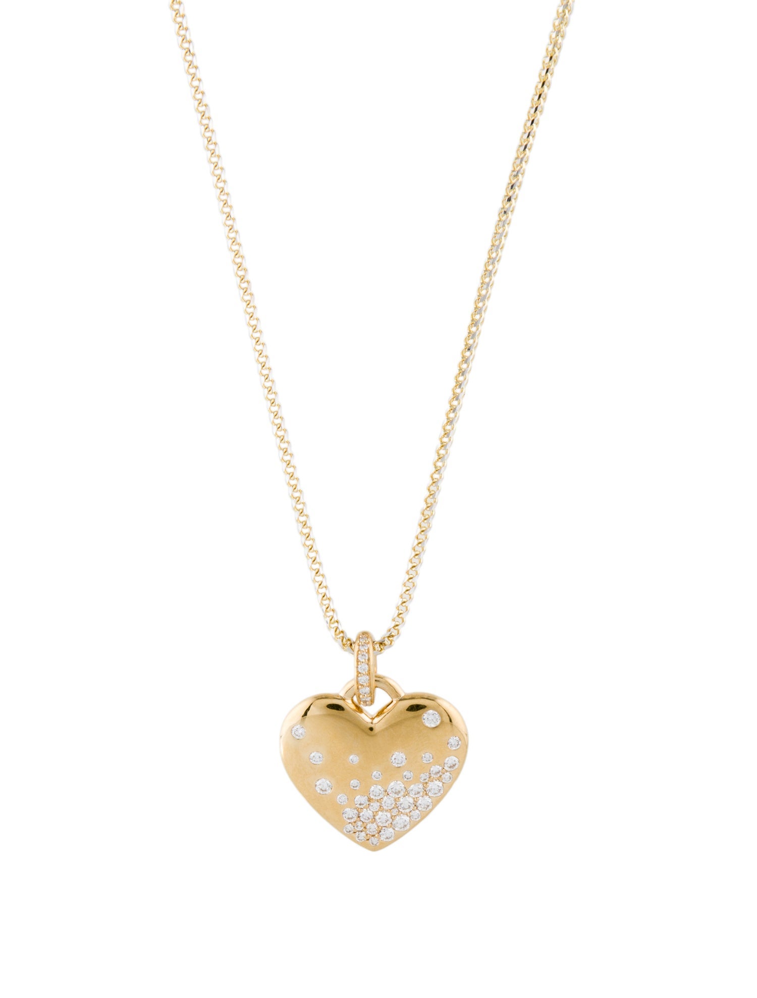 Kat Florence 18K Diamond Heart Pendant Necklace