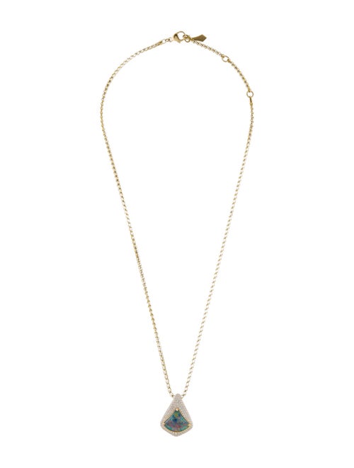 Kat Florence 18K Opal & Diamond Pendant Necklace