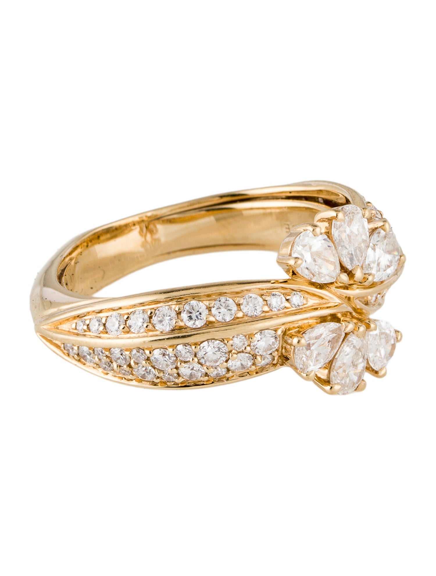 Kat Florence 18K Diamond Flower Cocktail Ring