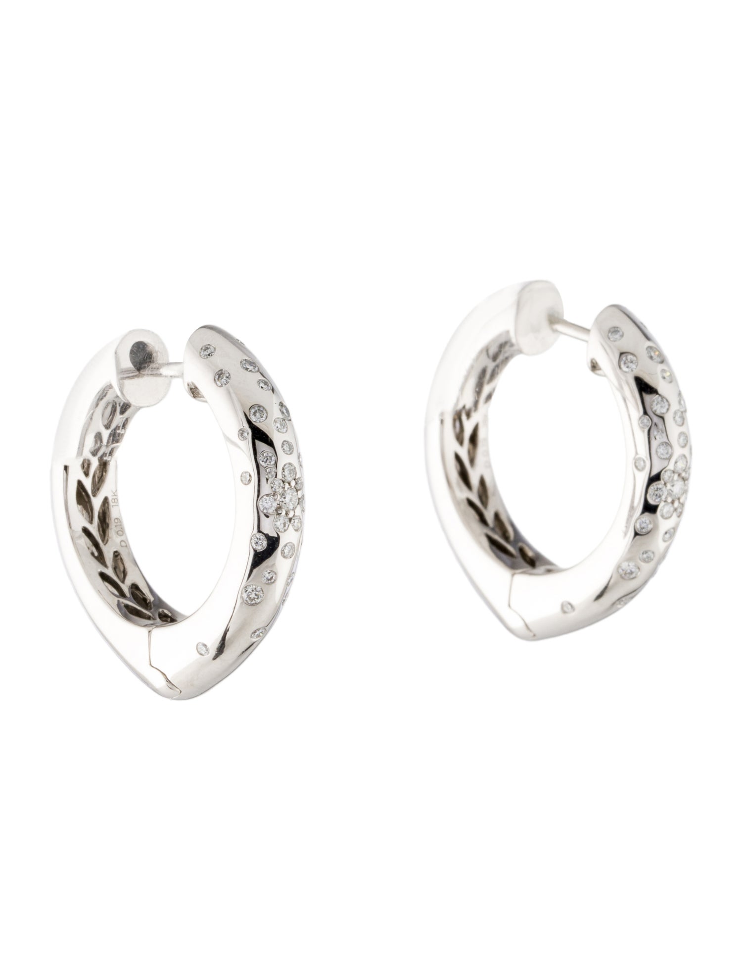 Kat Florence 18K Diamond Hoop Earrings