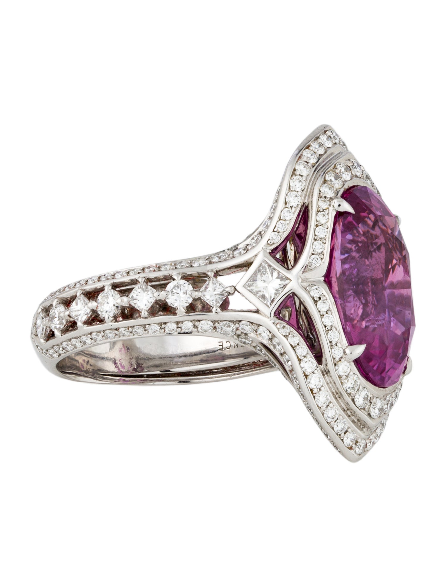 Kat Florence 18K 10.34ct Unheated Sapphire & Diamond Cocktail Ring