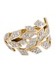 Kat Florence 18K Diamond Leaf Ring
