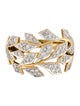 Kat Florence 18K Diamond Leaf Ring