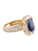 Kat Florence 18K 6.04ct Unheated Ceylon Sapphire & Diamond Cocktail Ring