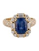 Kat Florence 18K 6.04ct Unheated Ceylon Sapphire & Diamond Cocktail Ring
