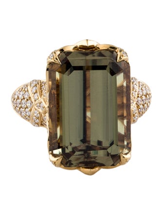 Kat Florence 18K 19.81ct Zultanite & Diamond Cocktail Ring