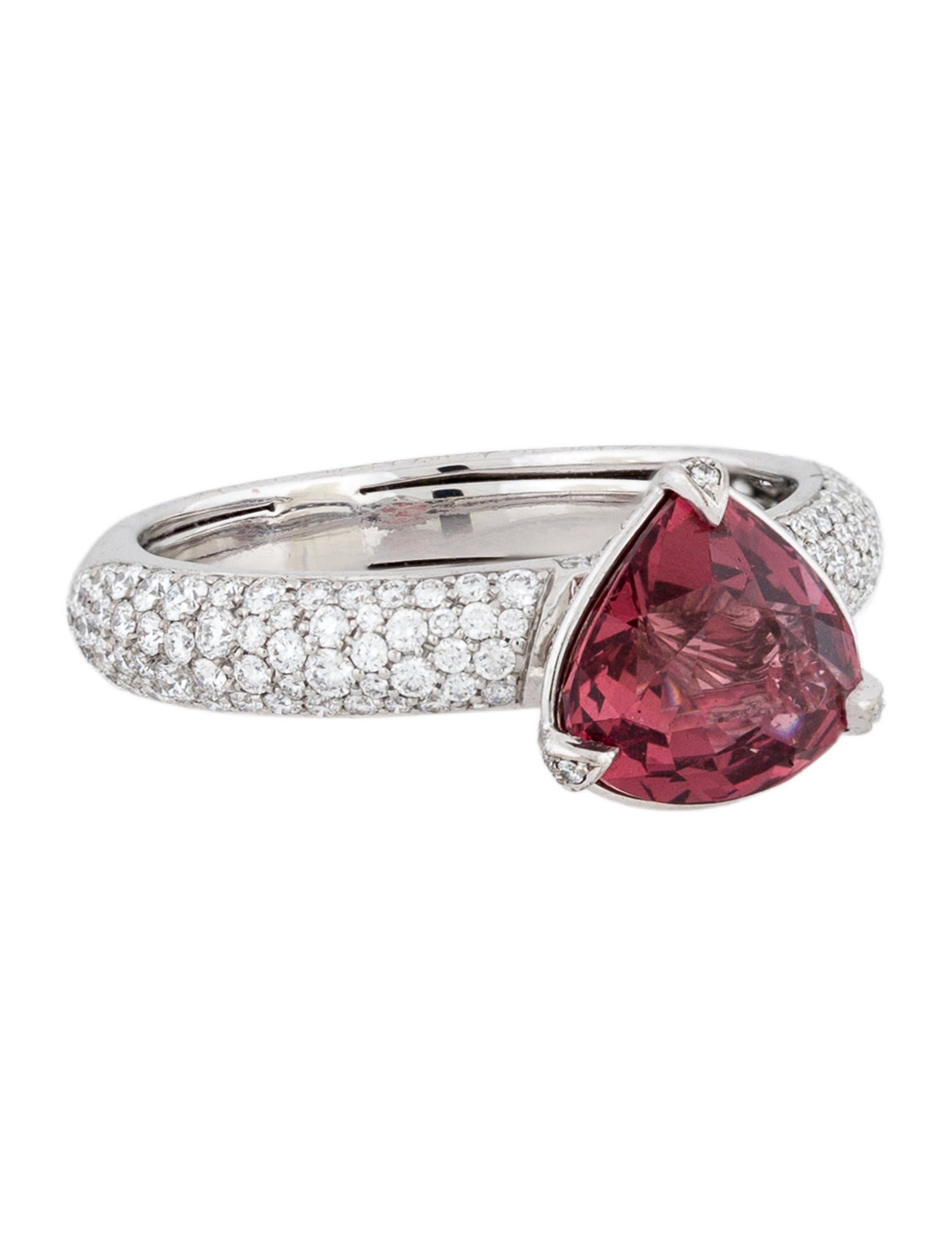 Kat Florence 18K Garnet & Diamond Cocktail Ring