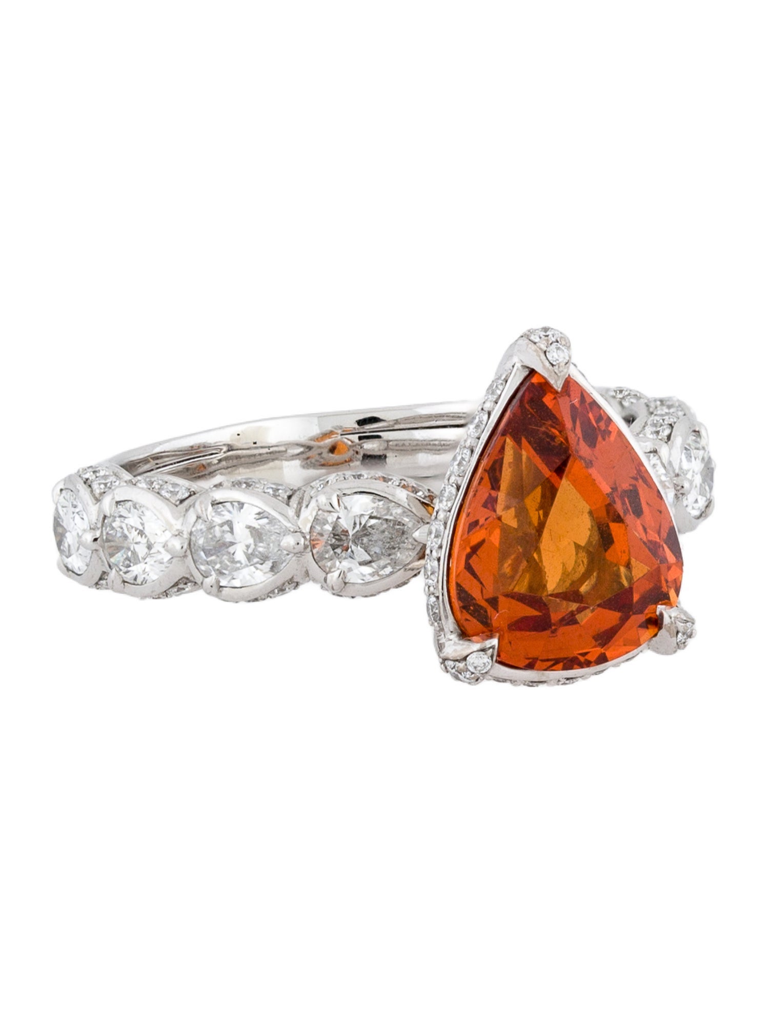 Kat Florence 18K Garnet & Diamond Cocktail Ring