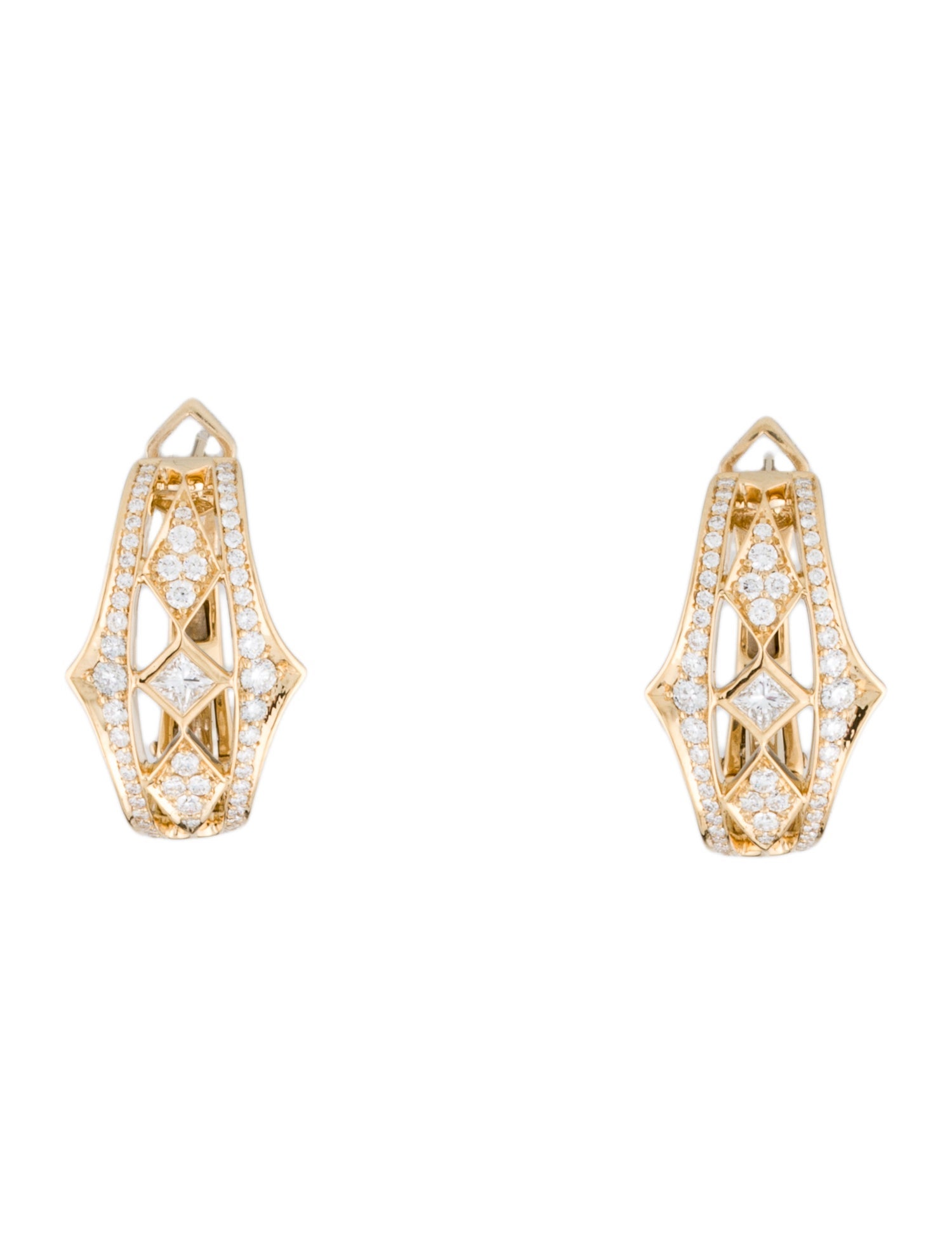 Kat Florence 18K Diamond Hoop Earrings