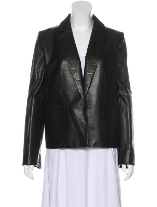 Kaufmanfranco Leather Contrast Blazer Black