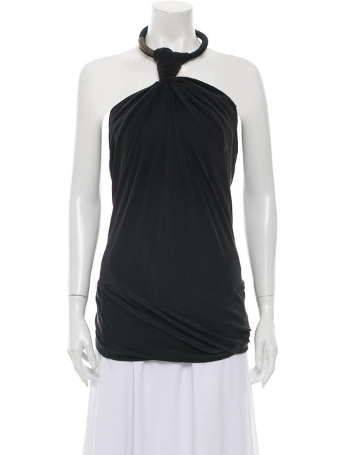 Kaufmanfranco Silk Halterneck Top Black