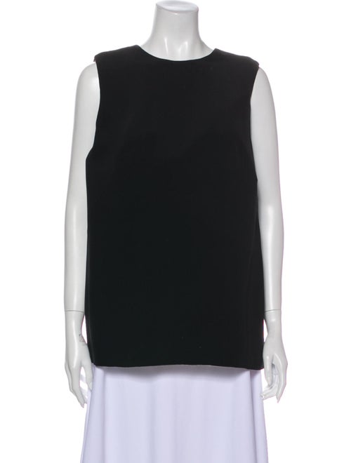 Kaufmanfranco Silk Crew Neck Top Black