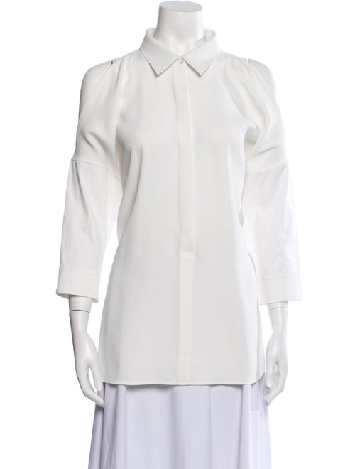 KAUFMANFRANCO Three-Quarter Sleeve Button-Up Top