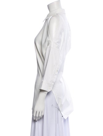 KAUFMANFRANCO Three-Quarter Sleeve Button-Up Top