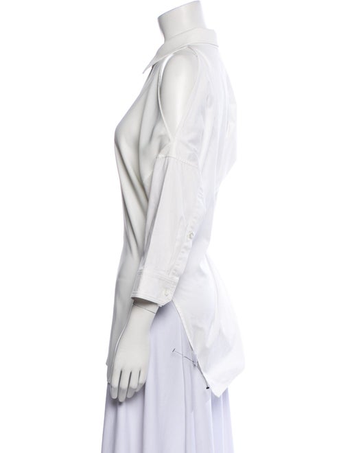 KAUFMANFRANCO Three-Quarter Sleeve Button-Up Top