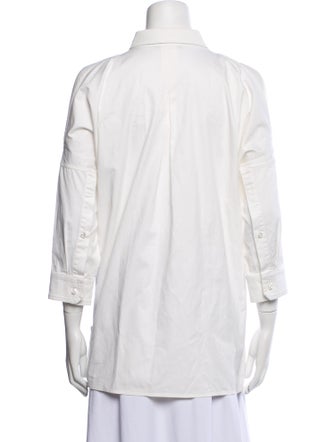 KAUFMANFRANCO Three-Quarter Sleeve Button-Up Top