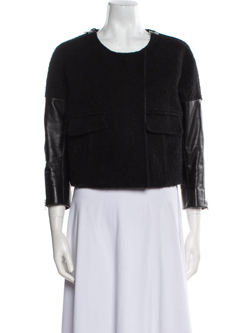 KAUFMANFRANCO Leather Tweed Pattern Jacket