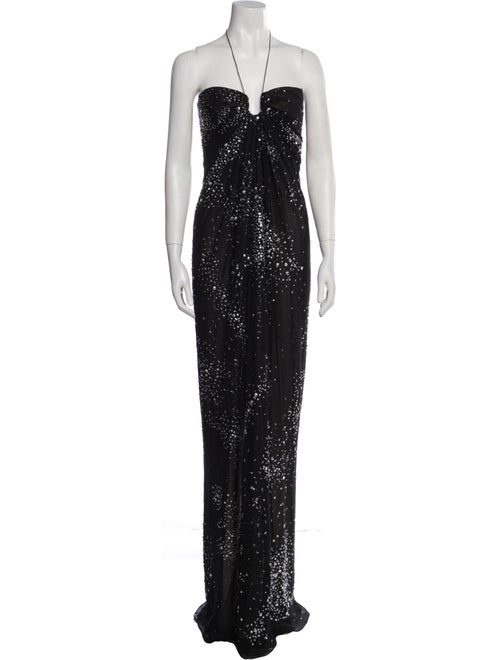 KAUFMANFRANCO Halterneck Long Dress