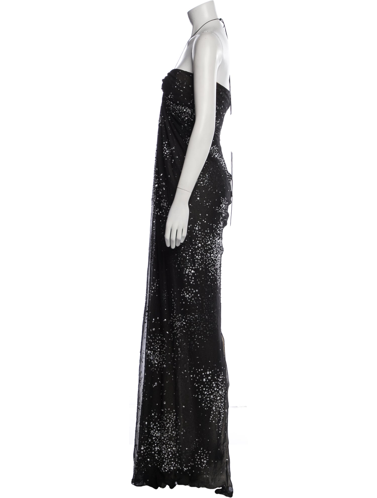 KAUFMANFRANCO Halterneck Long Dress